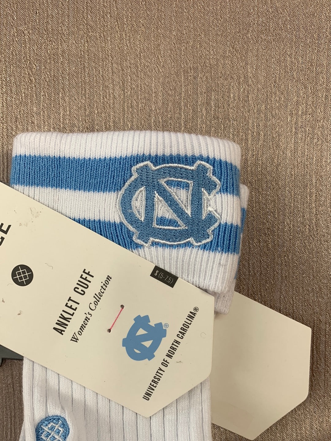 NWT - STANCE white blue Anklet Cuff UNC Carolina Socks - S | 5-7.5