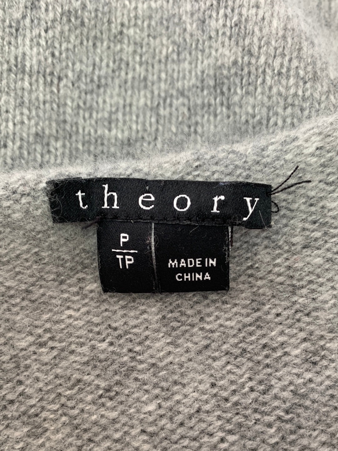 THEORY gray Short Sleeve Tolleree Cashmere Jumper Sweater - S