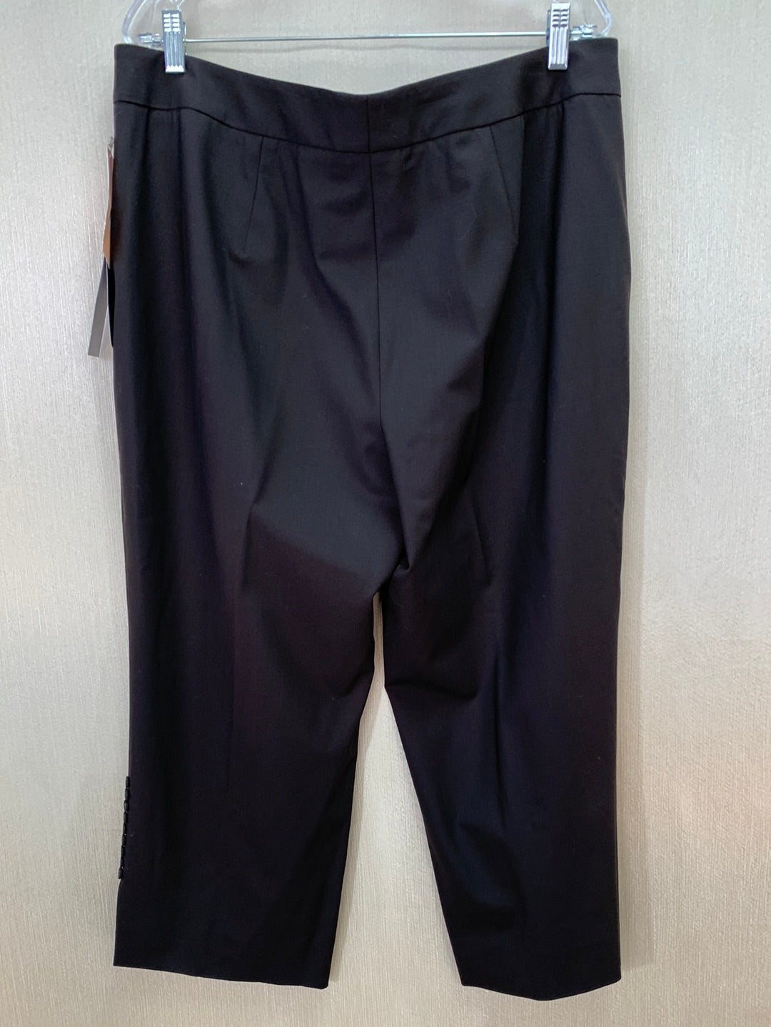 NWT - TESORI WOMAN ash brown Wool Unlined Cropped Pants - 16W