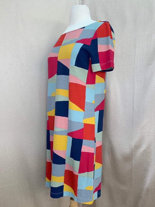TORY BURCH multi-colored 100% Pima Cotton Short Sleeve Dress - Small