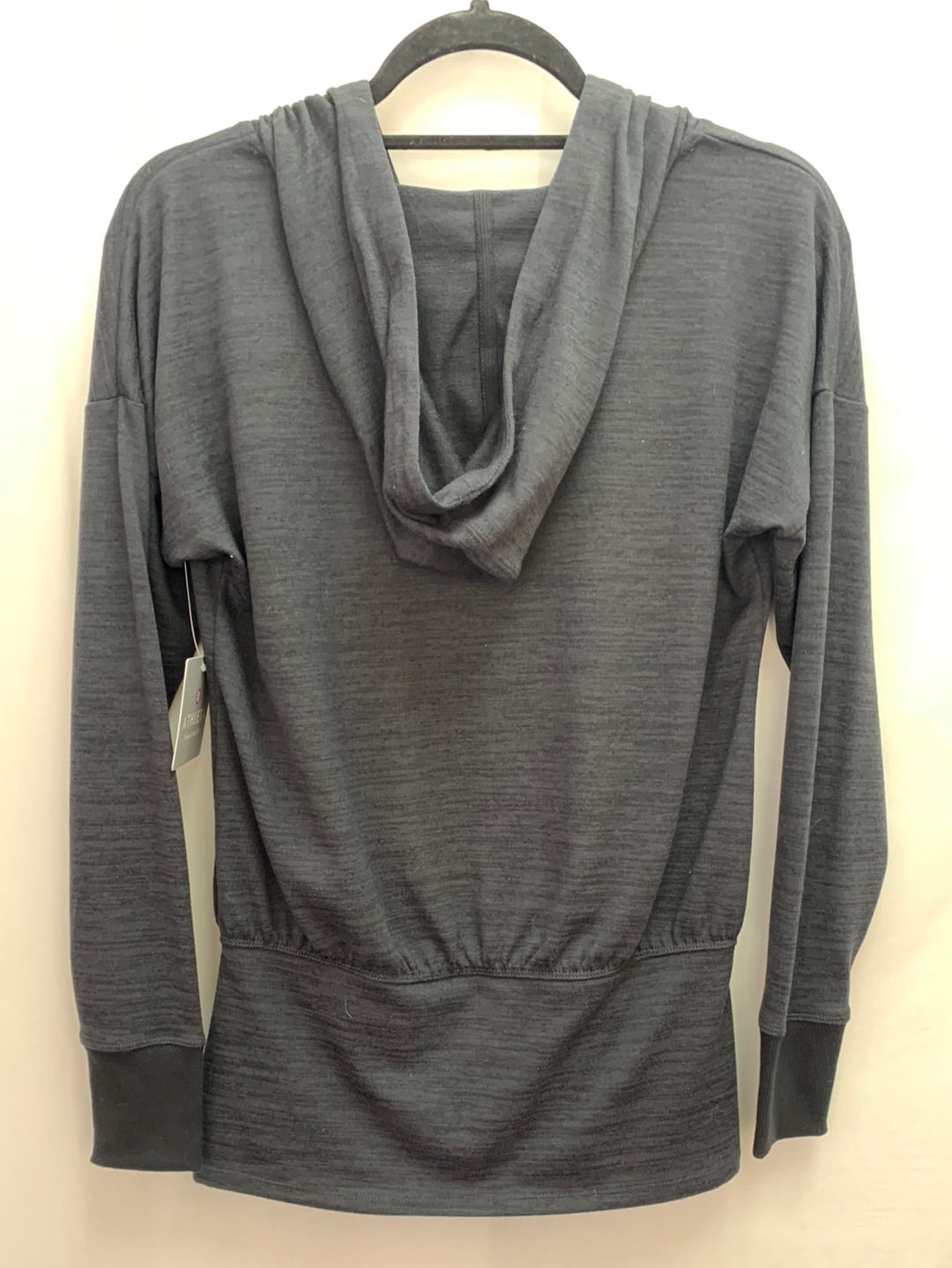 NWT - ATHLETA marled grey Batwing Robin Hooded Sweatshirt - XS
