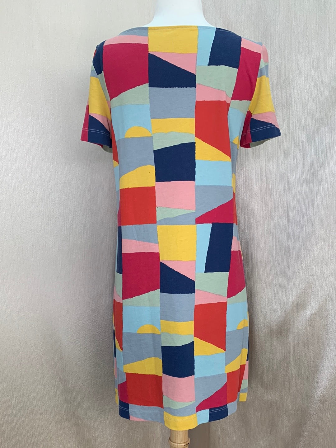 TORY BURCH multi-colored 100% Pima Cotton Short Sleeve Dress - Small