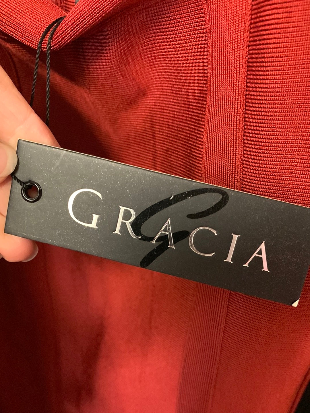NWT - GRACIA brick red Rayon Bandage Bodycon Pencil Skirt - S