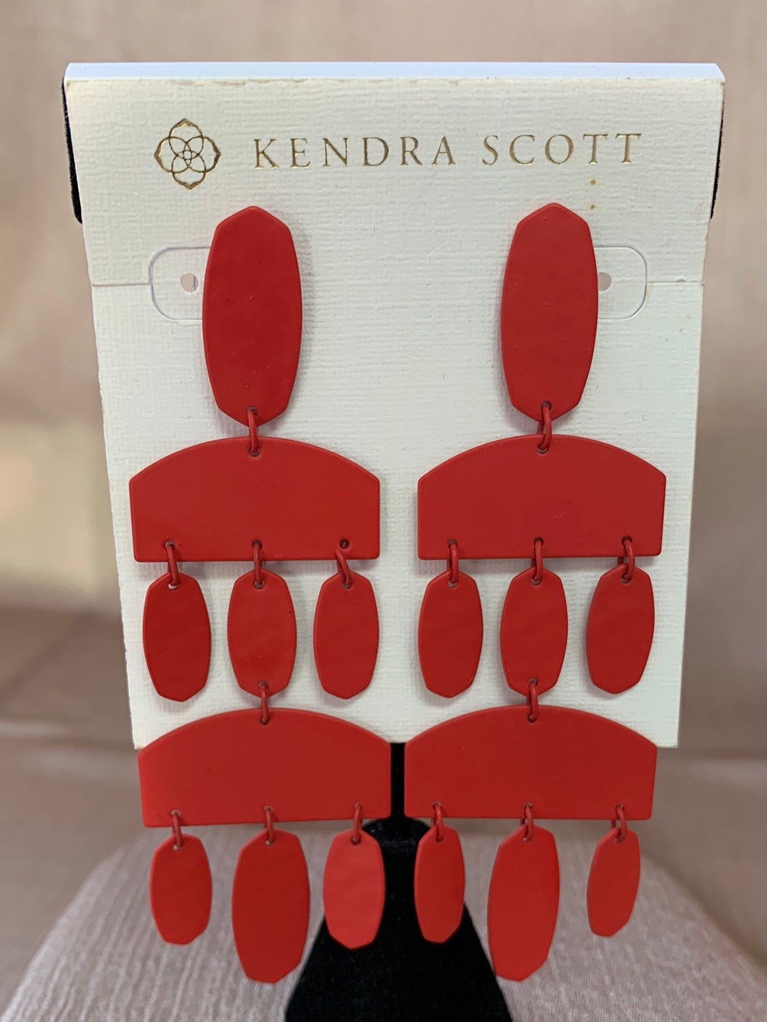 Kendra Scott Cristina Statement Earrings Red Tassels