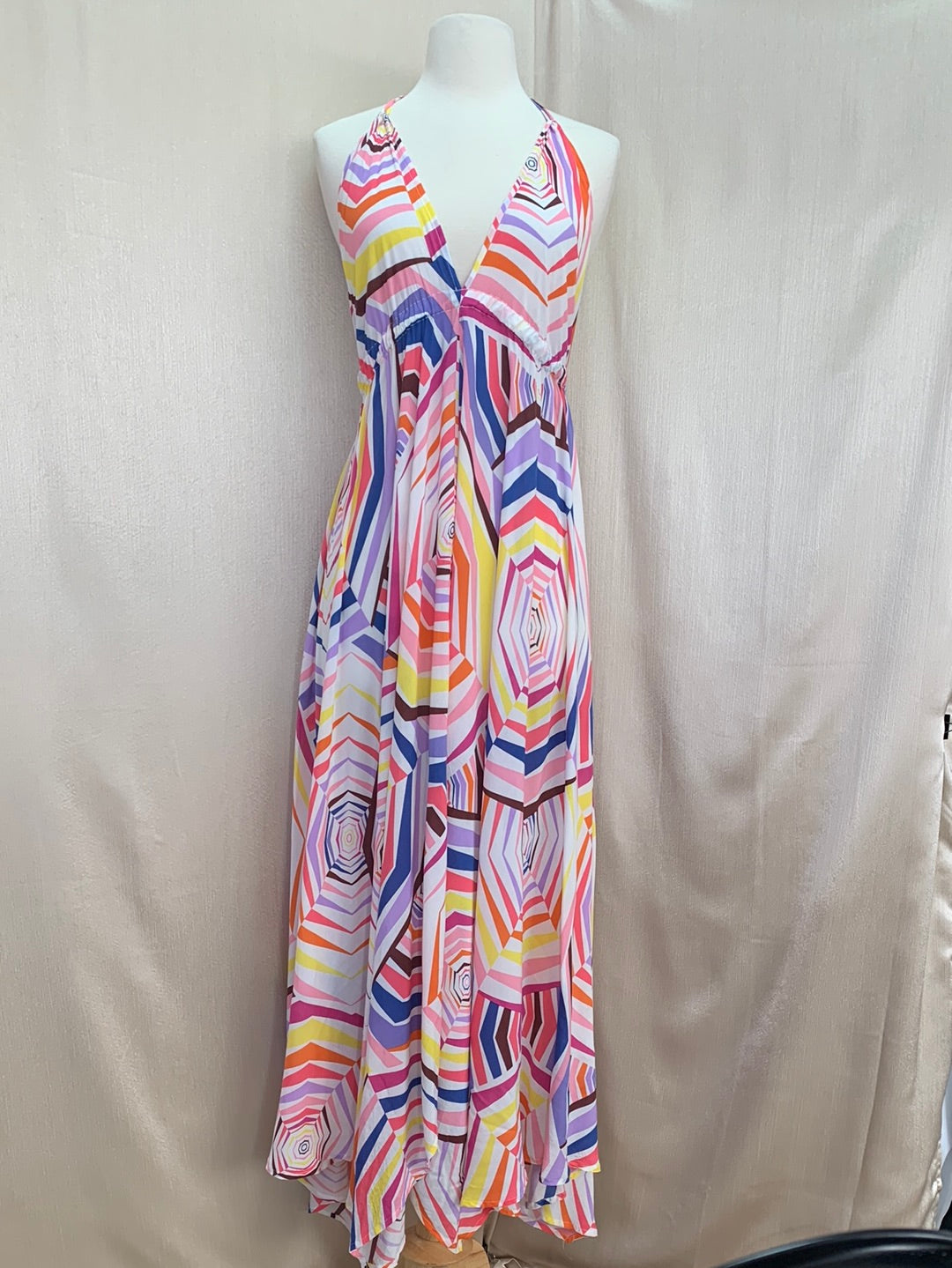 NWT - KATE SPADE multicolor Halter Maxi Dress - S