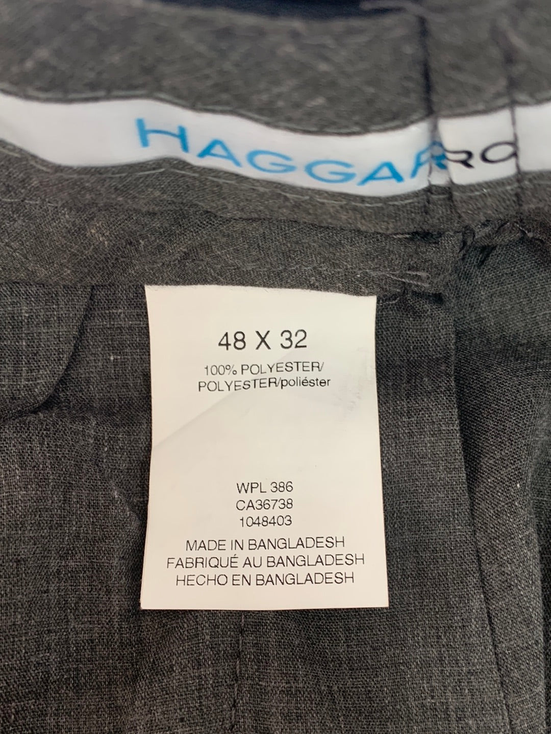 NWT - HAGGAR black Cool 18 Pro Flat Front Classic Fit Golf Pants - 48x32