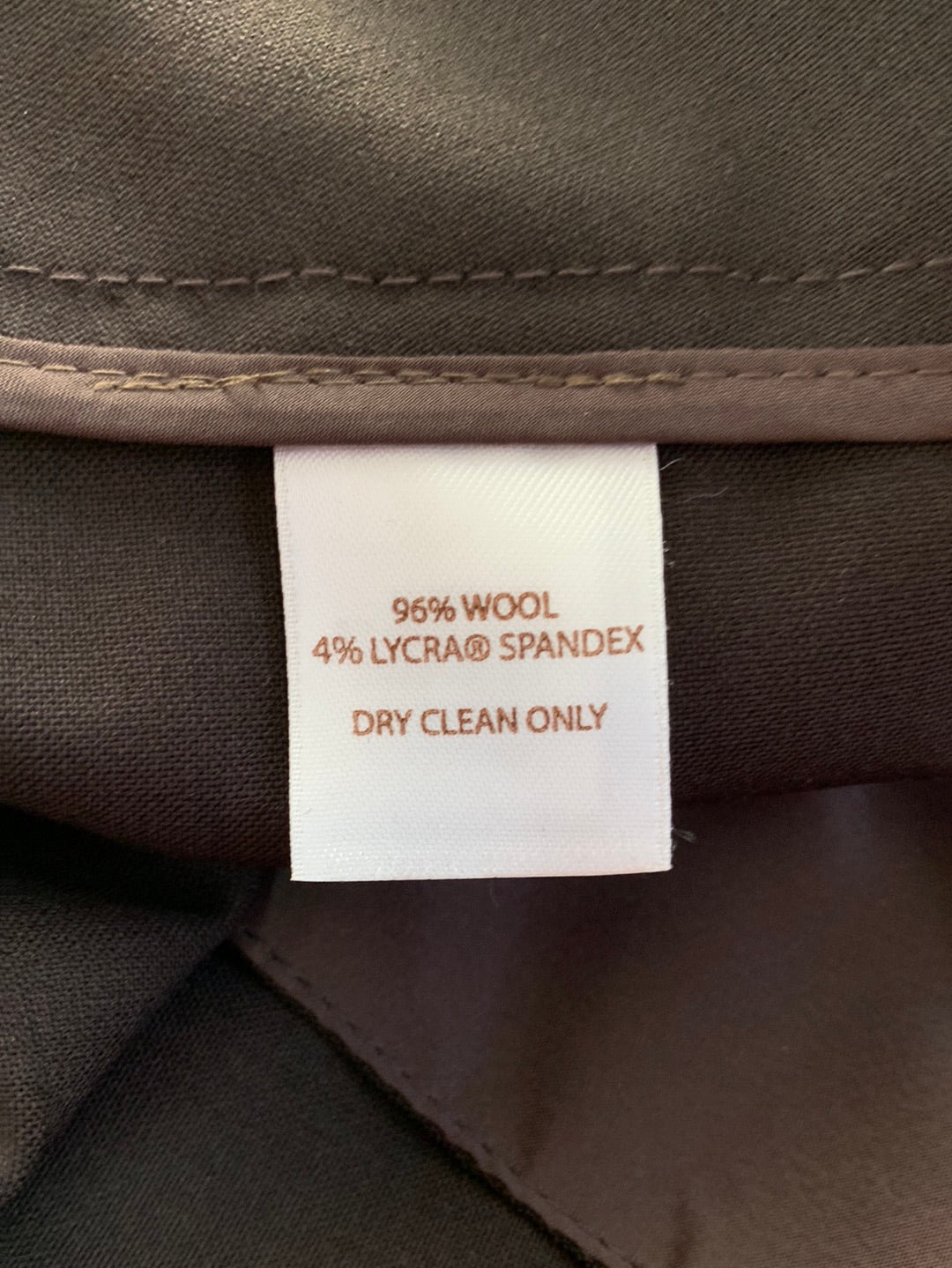 NWT - TESORI WOMAN ash brown Wool Unlined Cropped Pants - 16W
