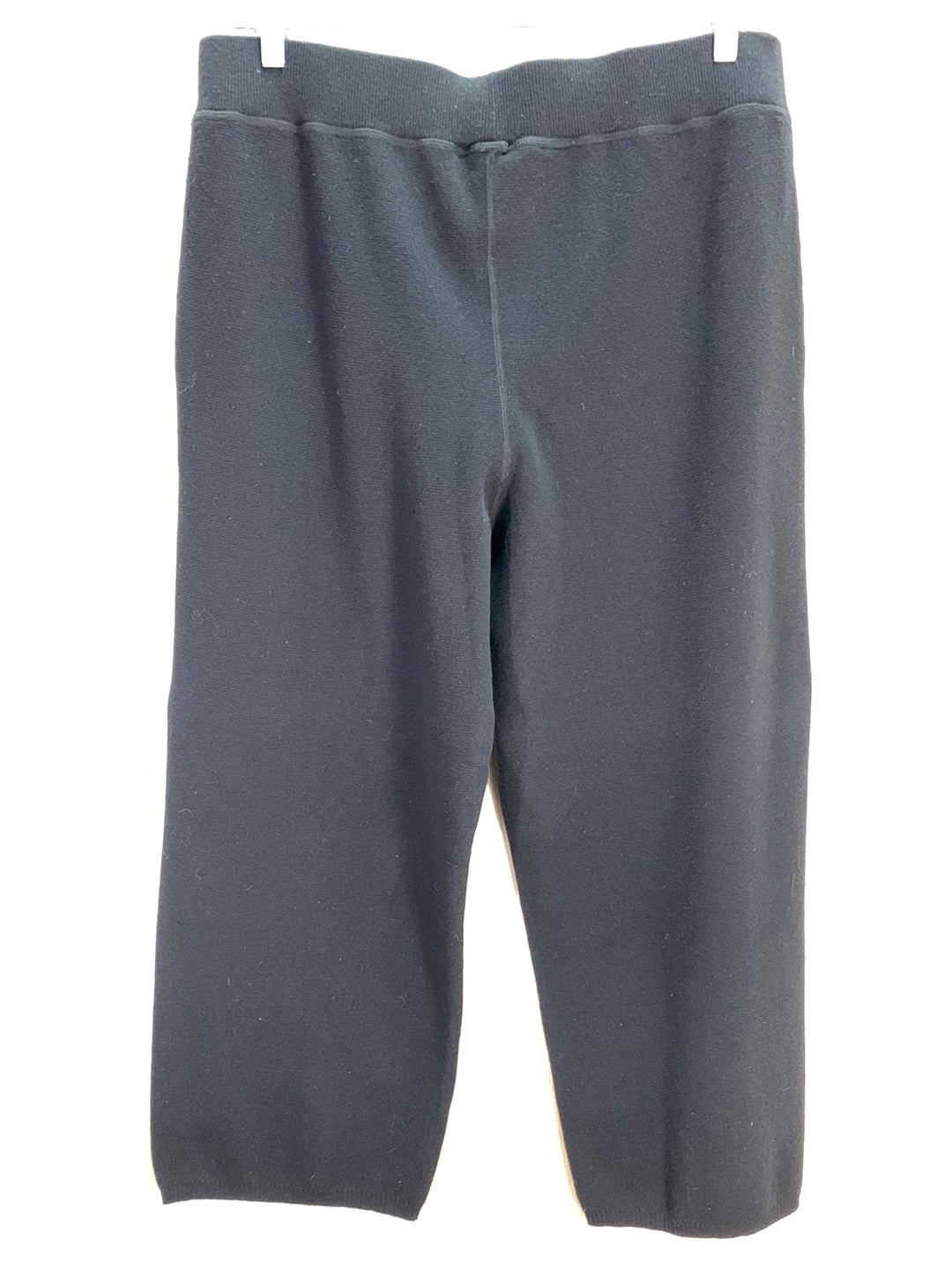 NWT - J. CREW black Wool Cotton Pull On Wide Leg Sweater Pants - XL