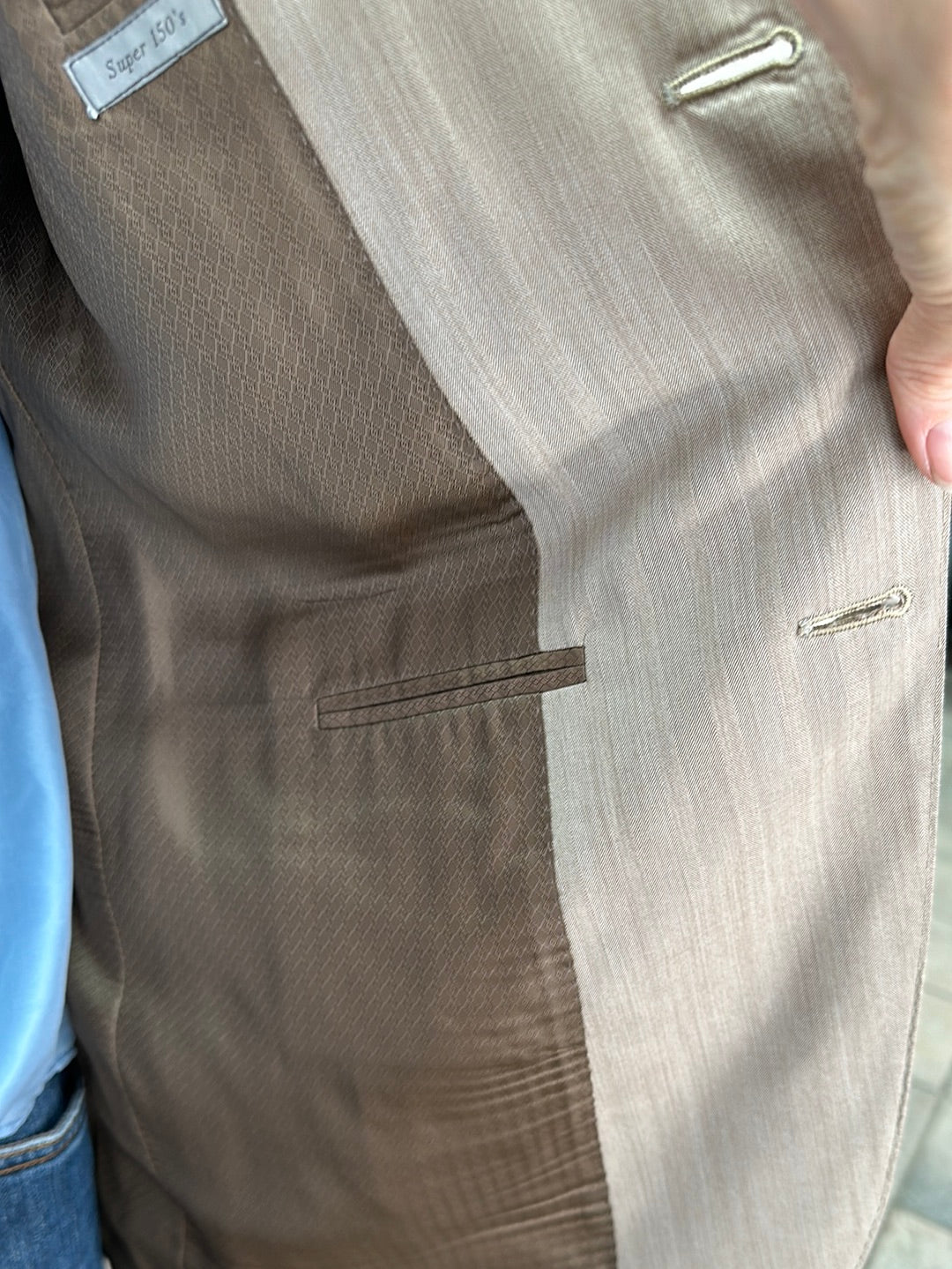 CANALI light brown 100% Wool Super 150's 2 Button Sport Coat - 54 / US 44L