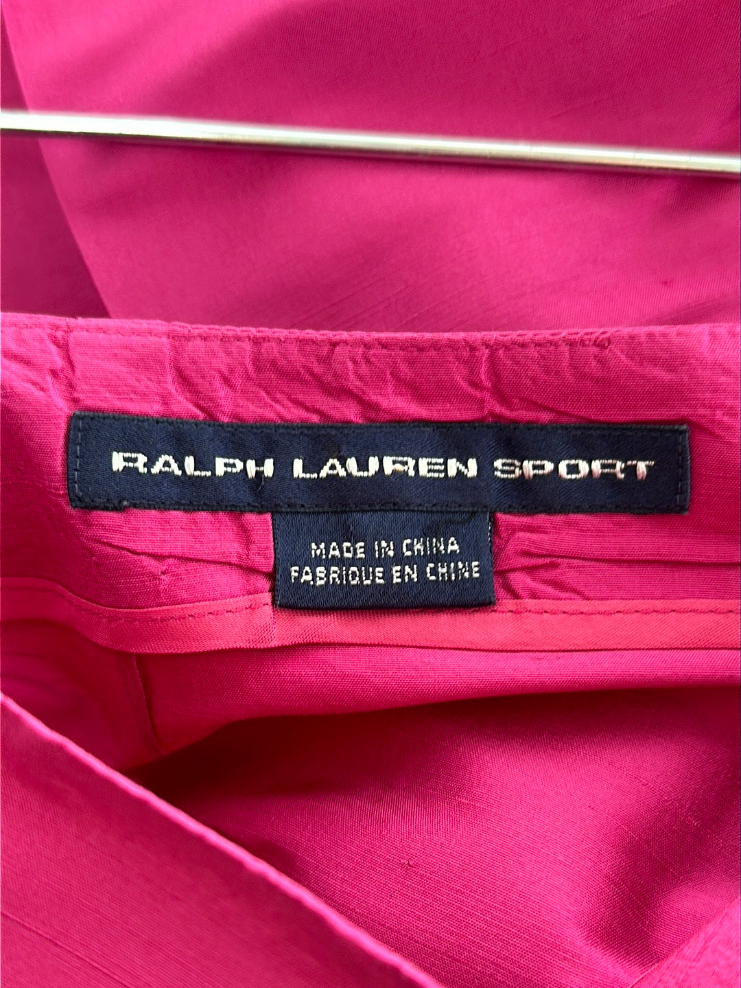 RALPH LAUREN SPORT pink 100% Silk Side Zip Tapered Crop Pants - 8