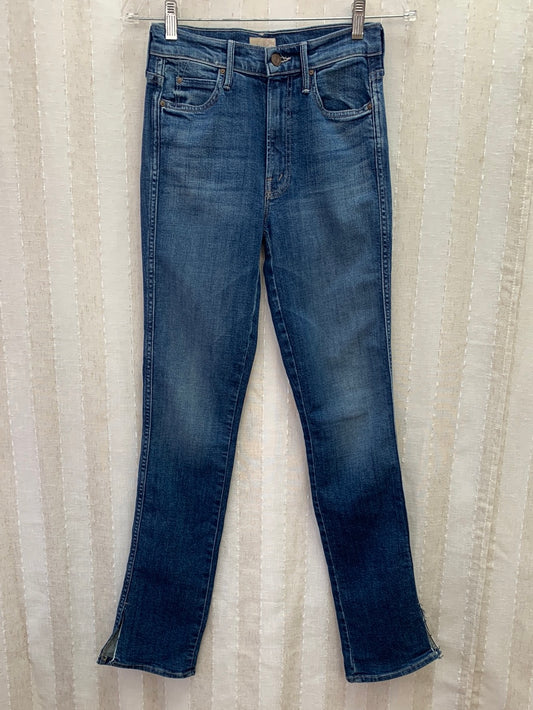 MOTHER right of passage High Waisted Rascal Slice Undine Hem Jeans - 24