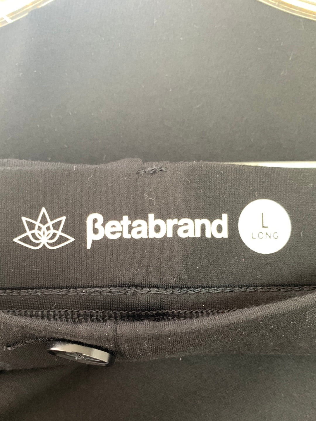 BETABRAND black Boot-Cut Classic Dress Pant Yoga Pants - Large Long