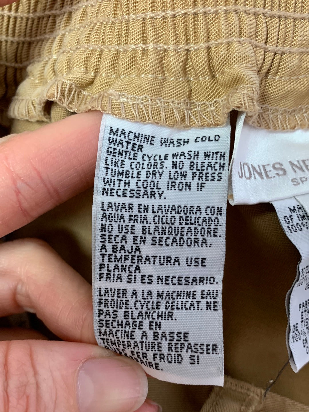 NWT - JONES NEW YORK tan City Safari Tencel Lyocell Pull On Pants - 18