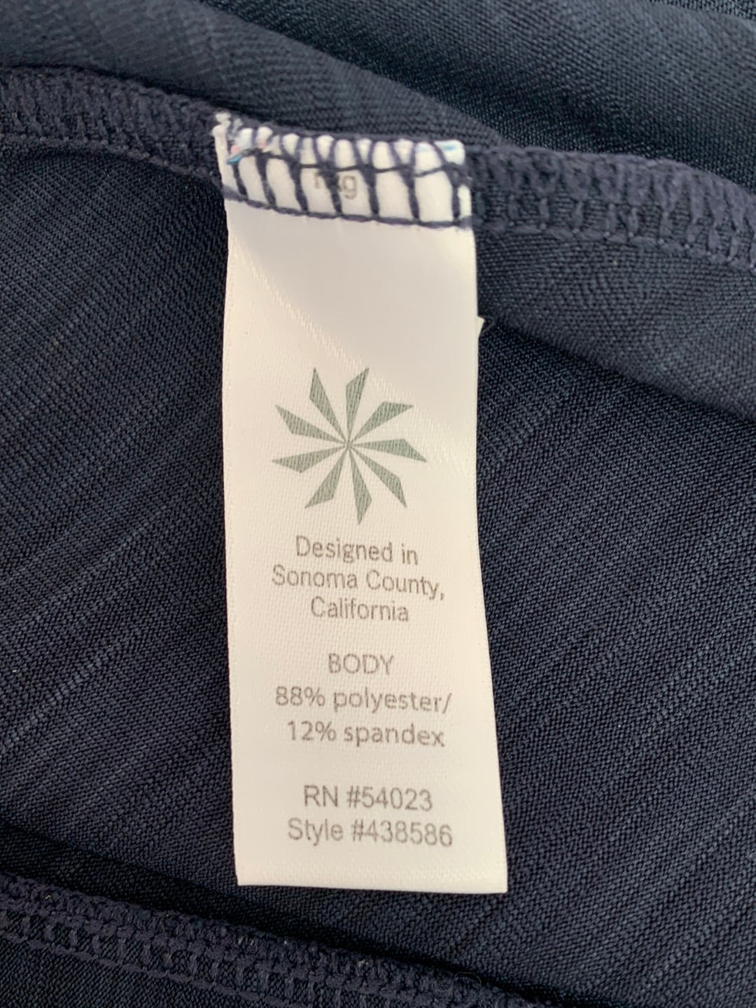 ATHLETA navy stripe Short Sleeve Running Wild Tee Athletic Shirt - XS