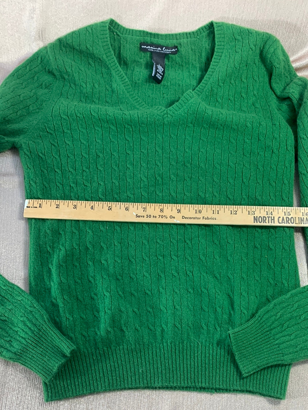 LOT OF 3 CASHMERE Sweater Upcycle Felt Craft Cutters Fabric - green tan gray