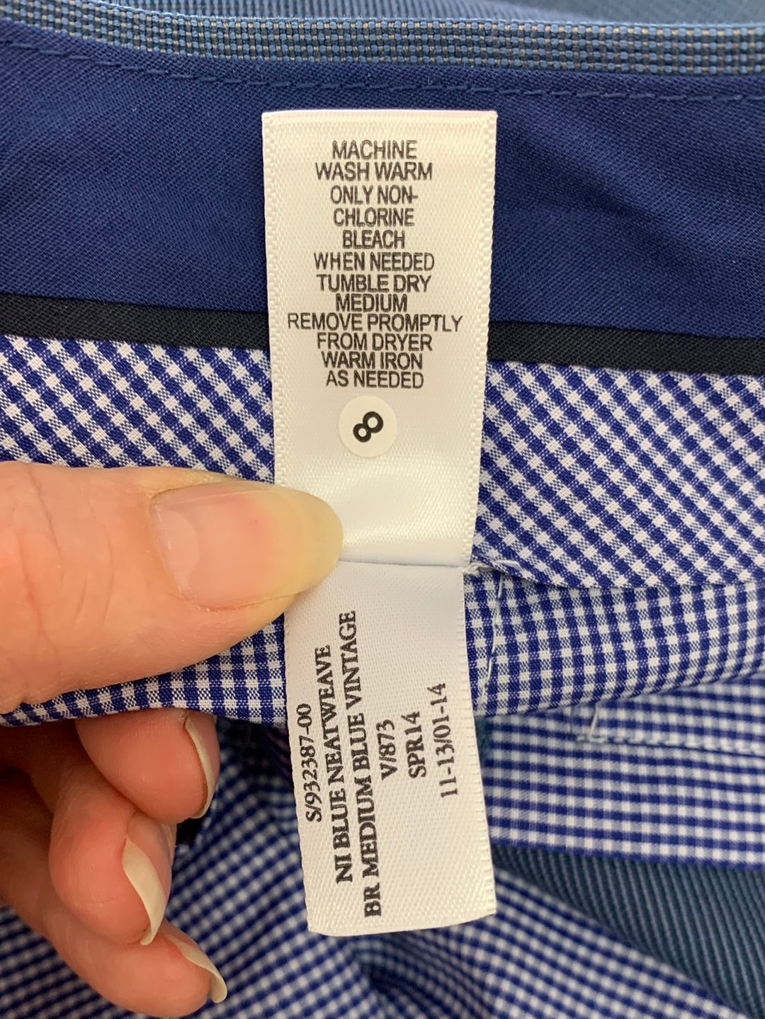 NWT - BANANA REPUBLIC blue Non-Iron Tailored Slim Fit Pants - 33x32
