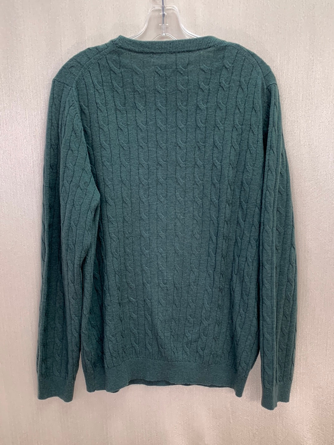 CHARLES TYRWHITT dark green Lambs Wool Sweater - M