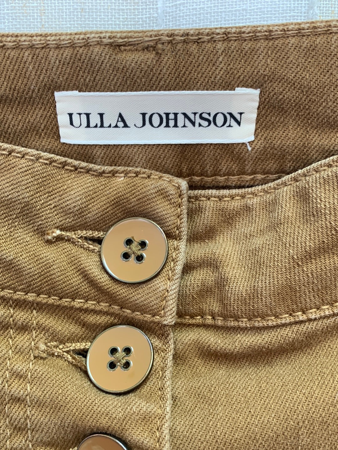 ULLA JOHNSON caramel Seam Front High Waist Jeans - 0
