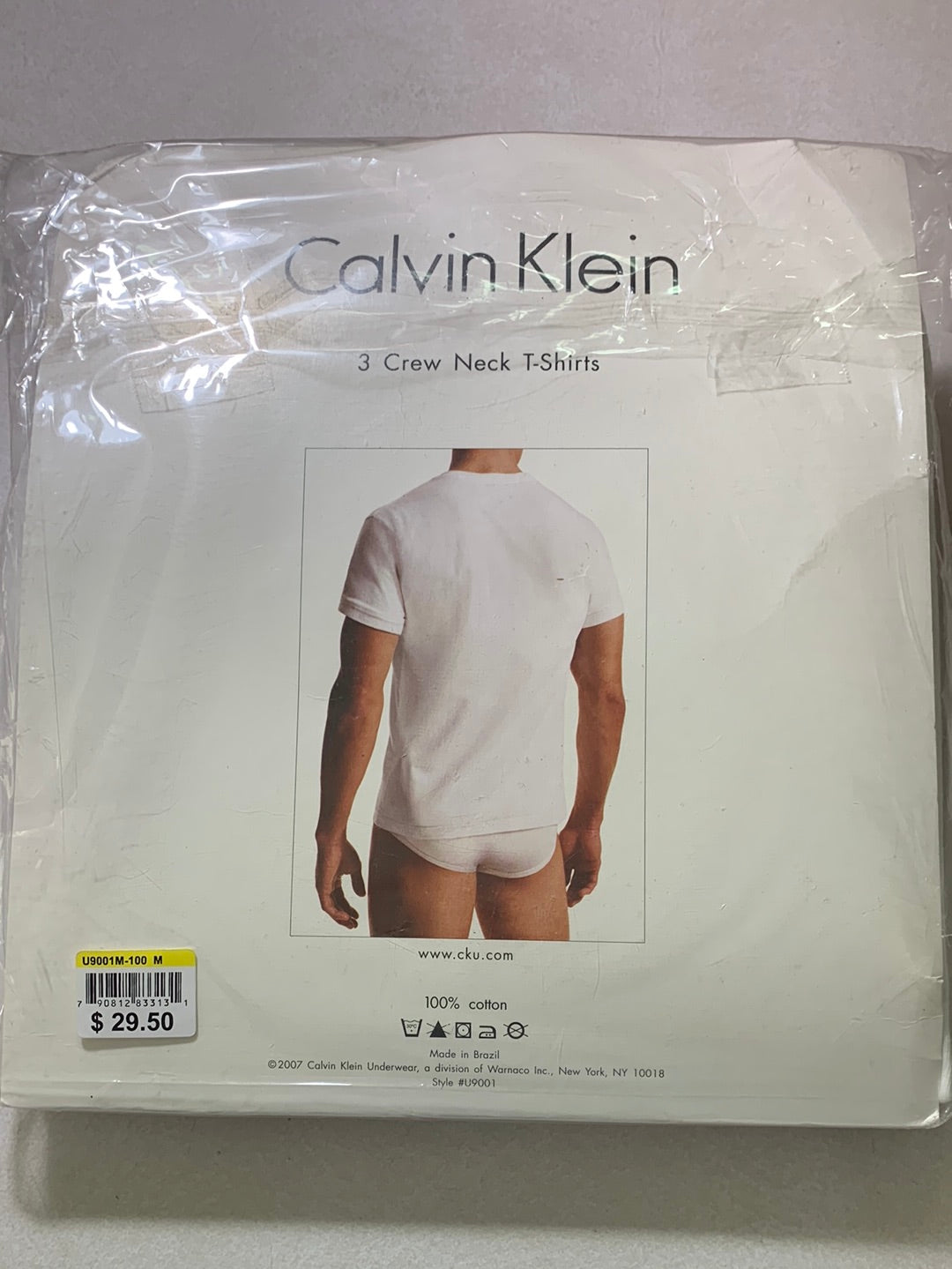 NIP - Calvin Klein white 3 pack Crew Neck T-Shirt / Undershirt - Medium