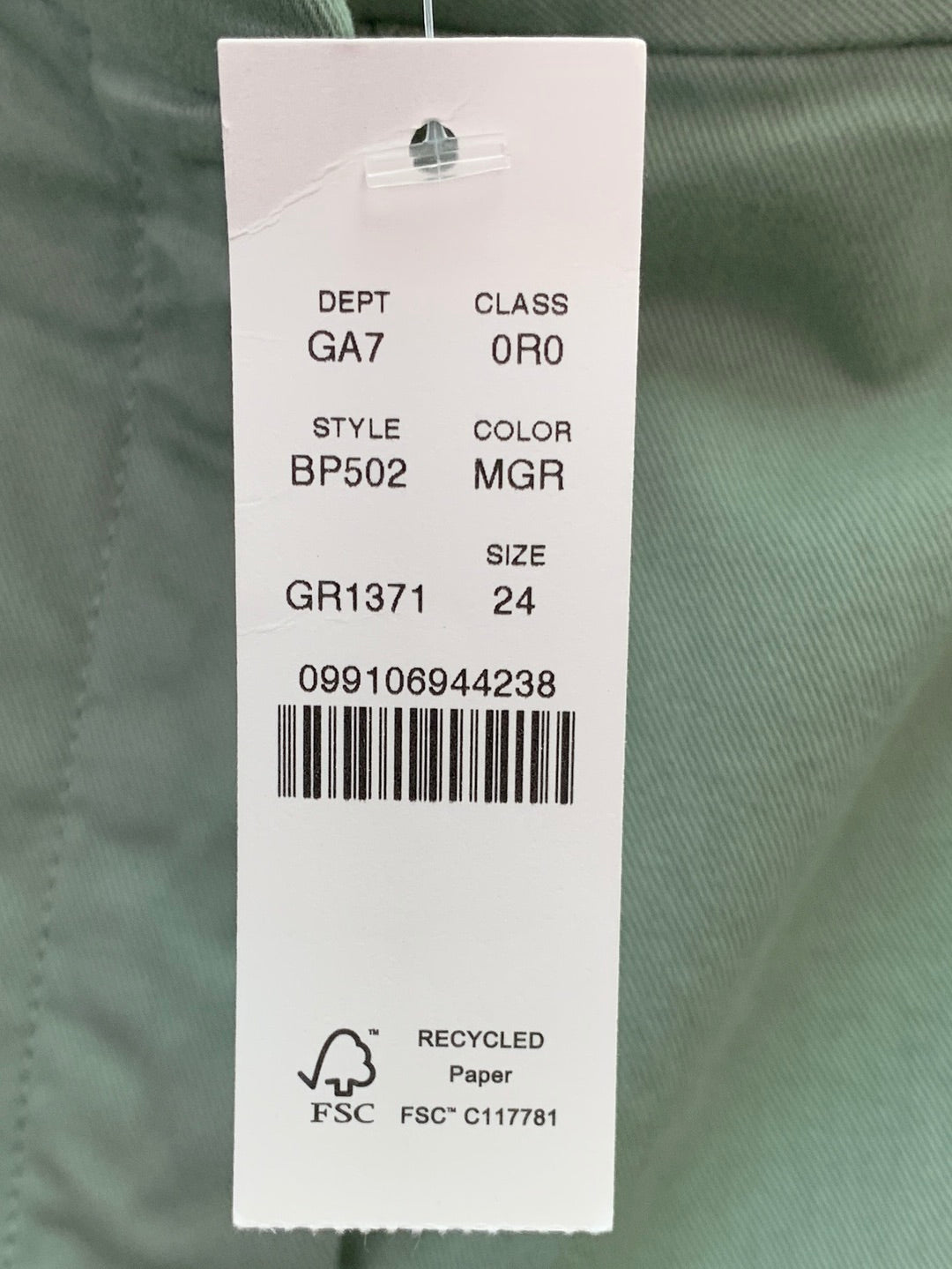 NWT - J CREW sage green Pleated Capeside Cropped Chino Pants - 24