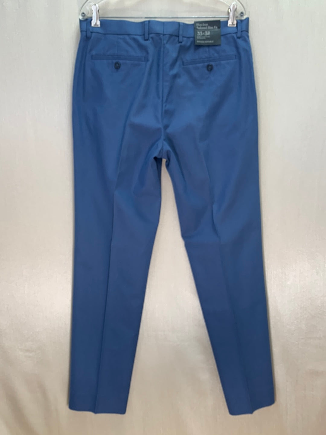 NWT - BANANA REPUBLIC blue Non-Iron Tailored Slim Fit Pants - 33x32