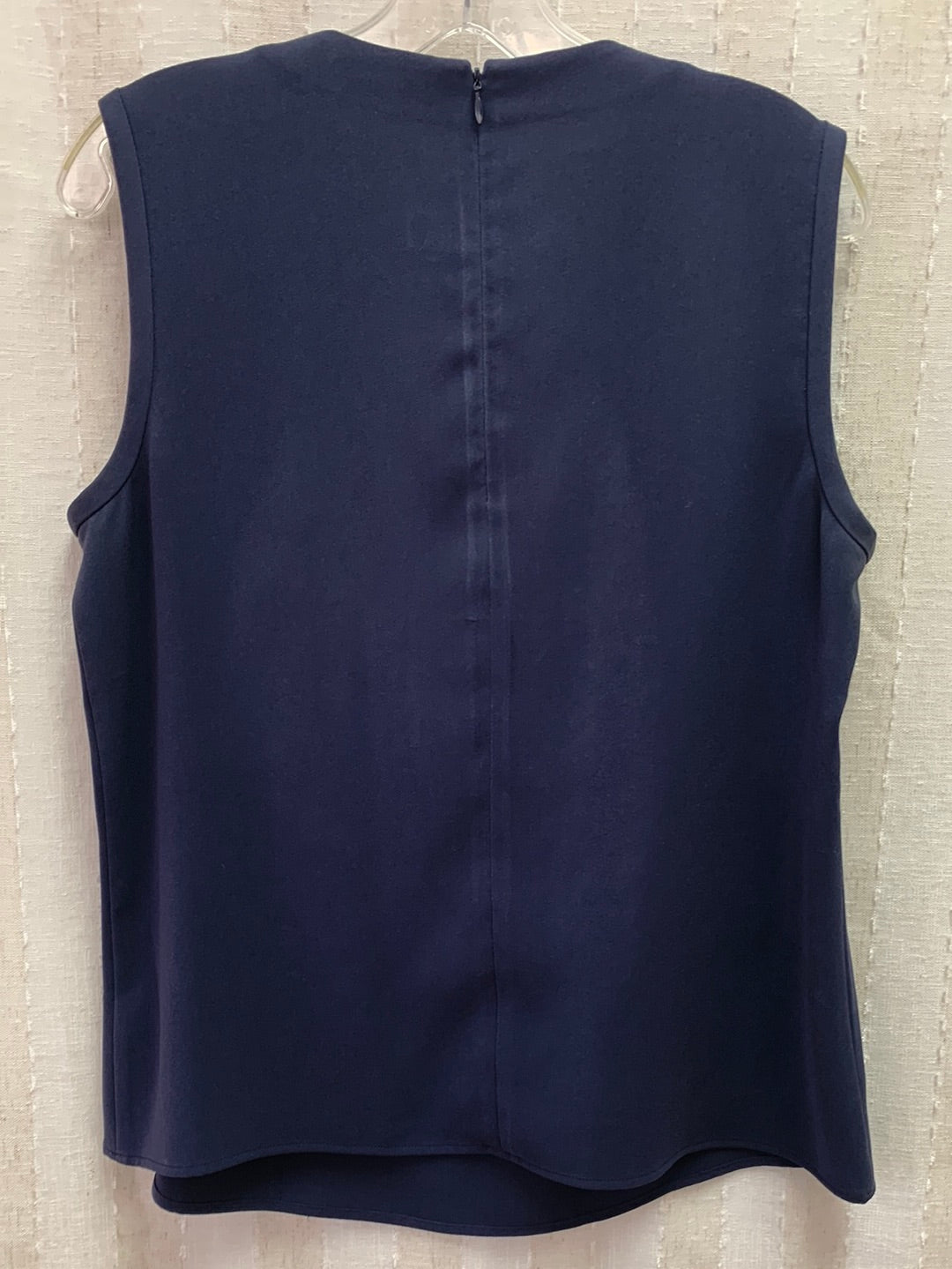 ST JOHN navy Triacetate Blend Sleeveless Top / Blouse - 10