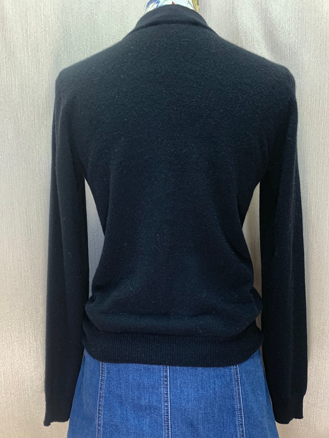 AUTUMN CASHMERE black 100% Cashmere Long Sleeve Sweater - S