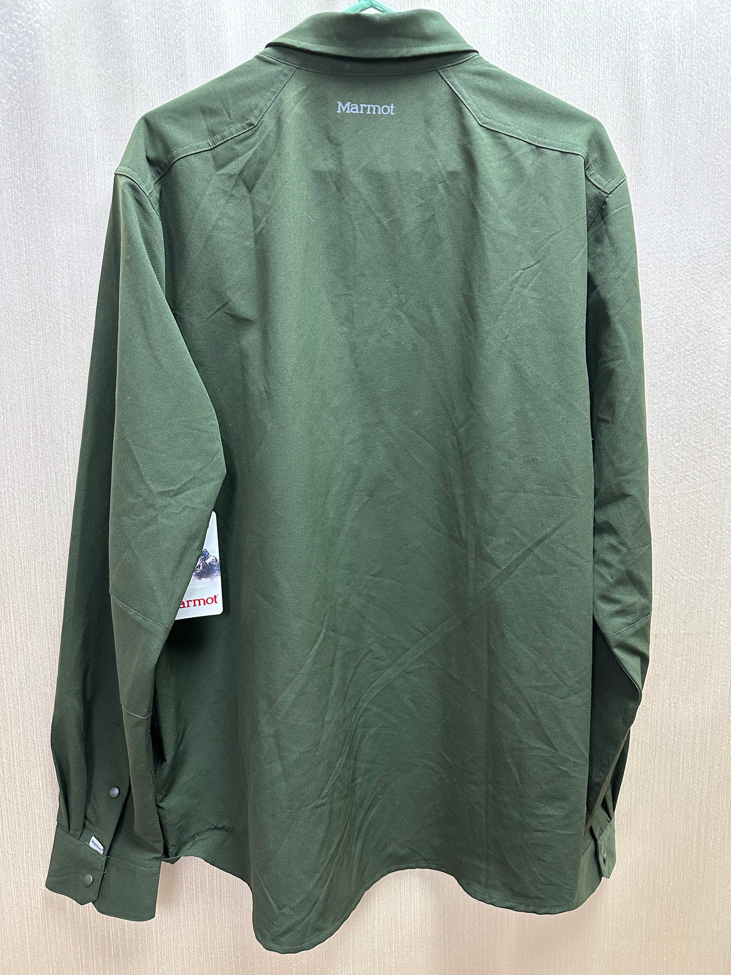 NWT - MARMOT rosin green UPF 50 Long Sleeve Hiking Lisgar Shirt - XL