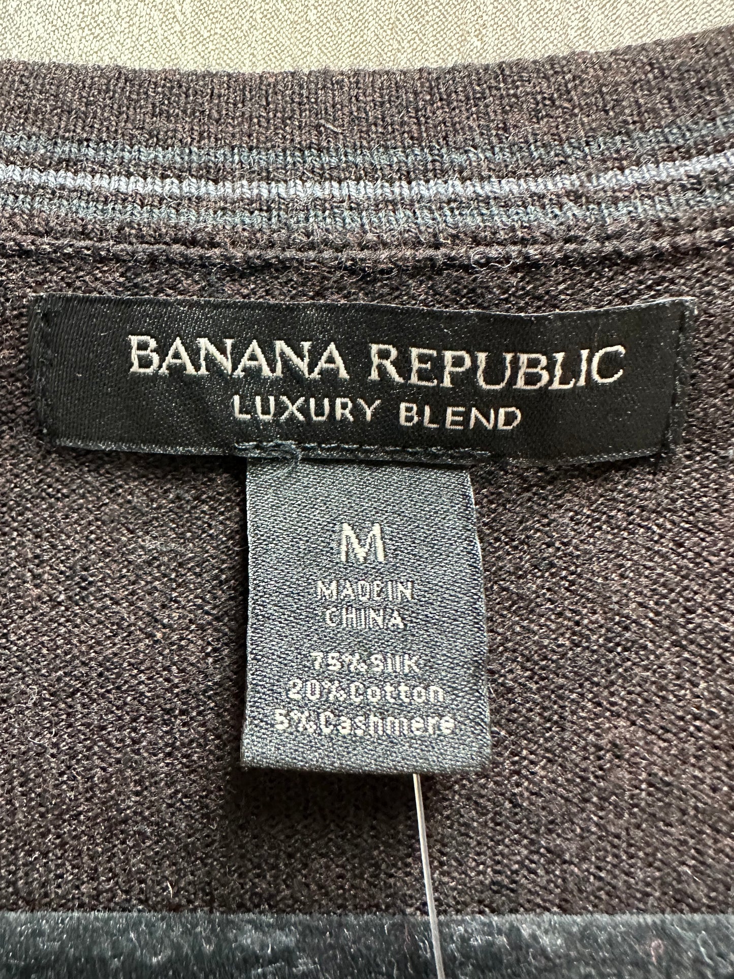 NWT - BANANA REPUBLIC brown Luxury Silk Cotton Cashmere Sweater - Medium