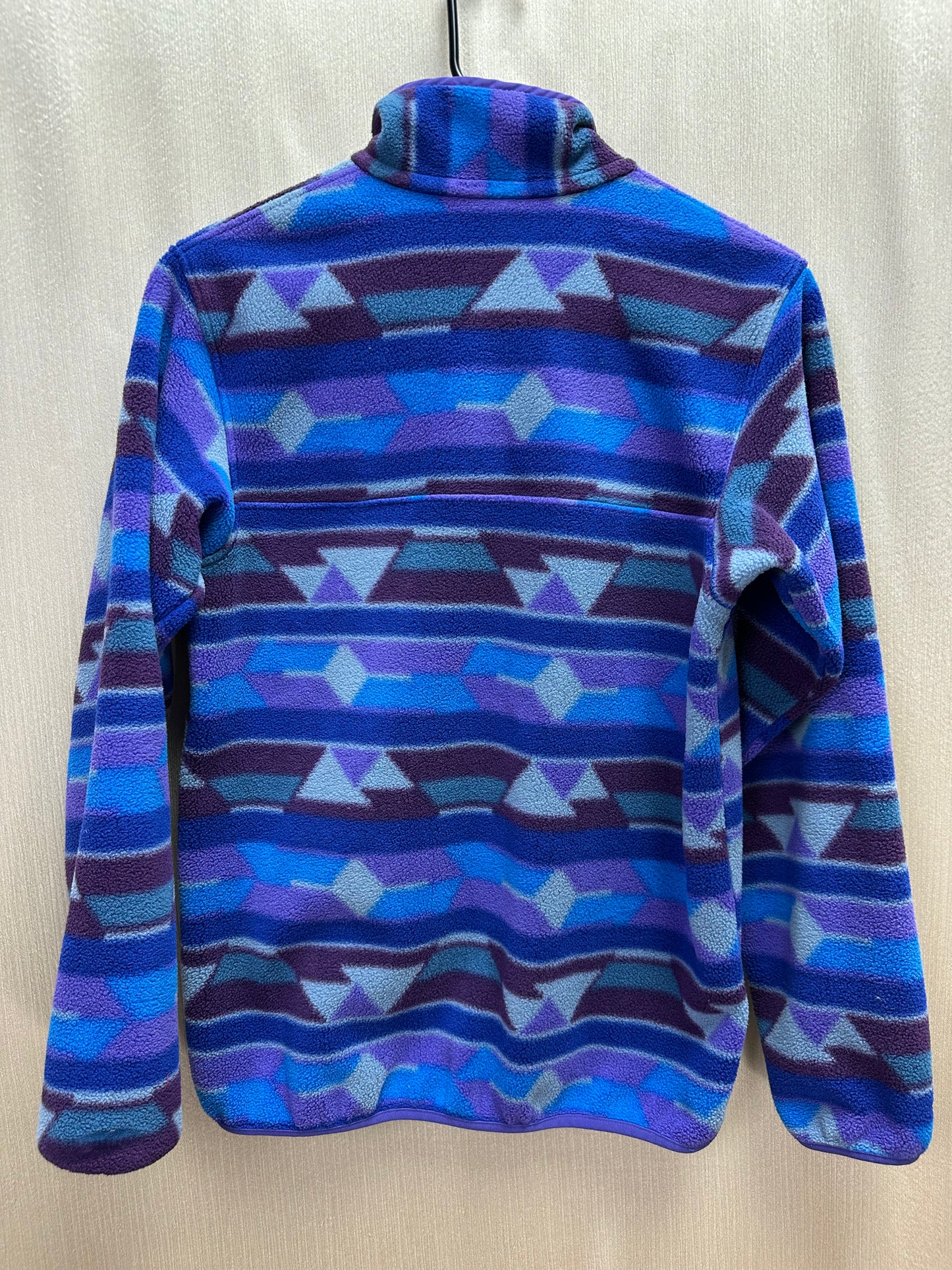 PATAGONIA blue purple Guatemalan Tango Snap T Synchilla Fleece Pullover - XS