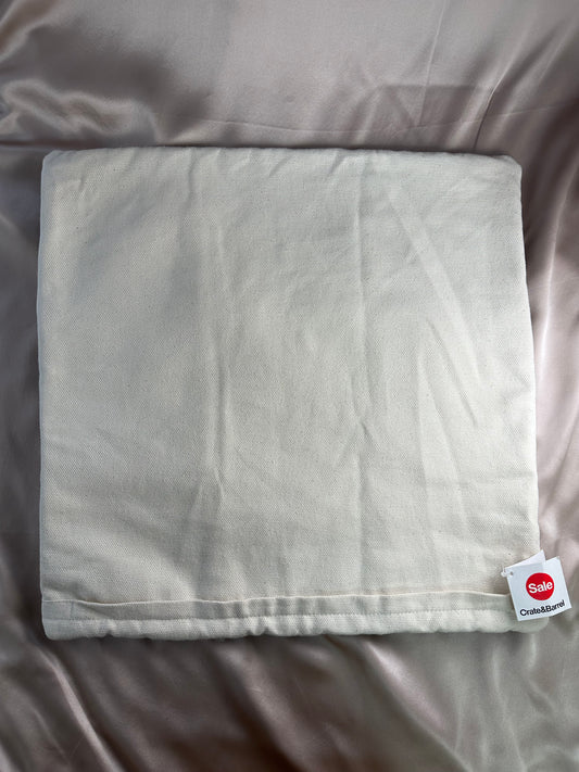 NWT - CRATE & BARREL Sheepskin Shearling Square Pillow Cover - 18 1/2"