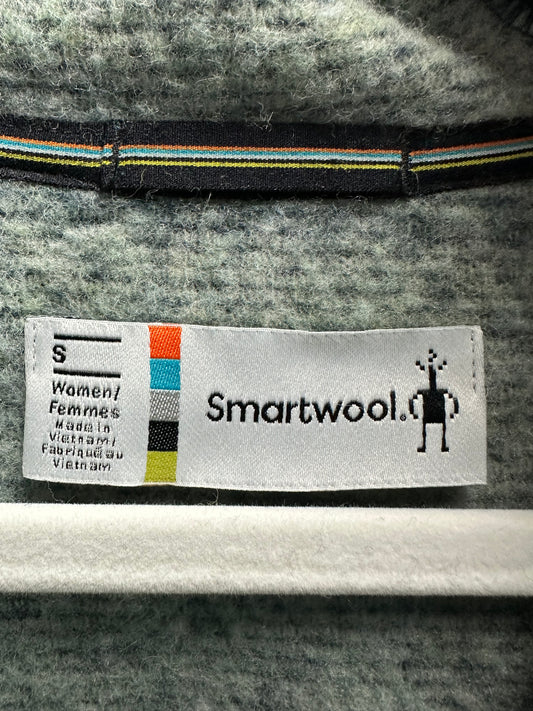 SMARTWOOL blue Fairisle Hudson Trail Anorak Fleece Pullover Hoodie - S
