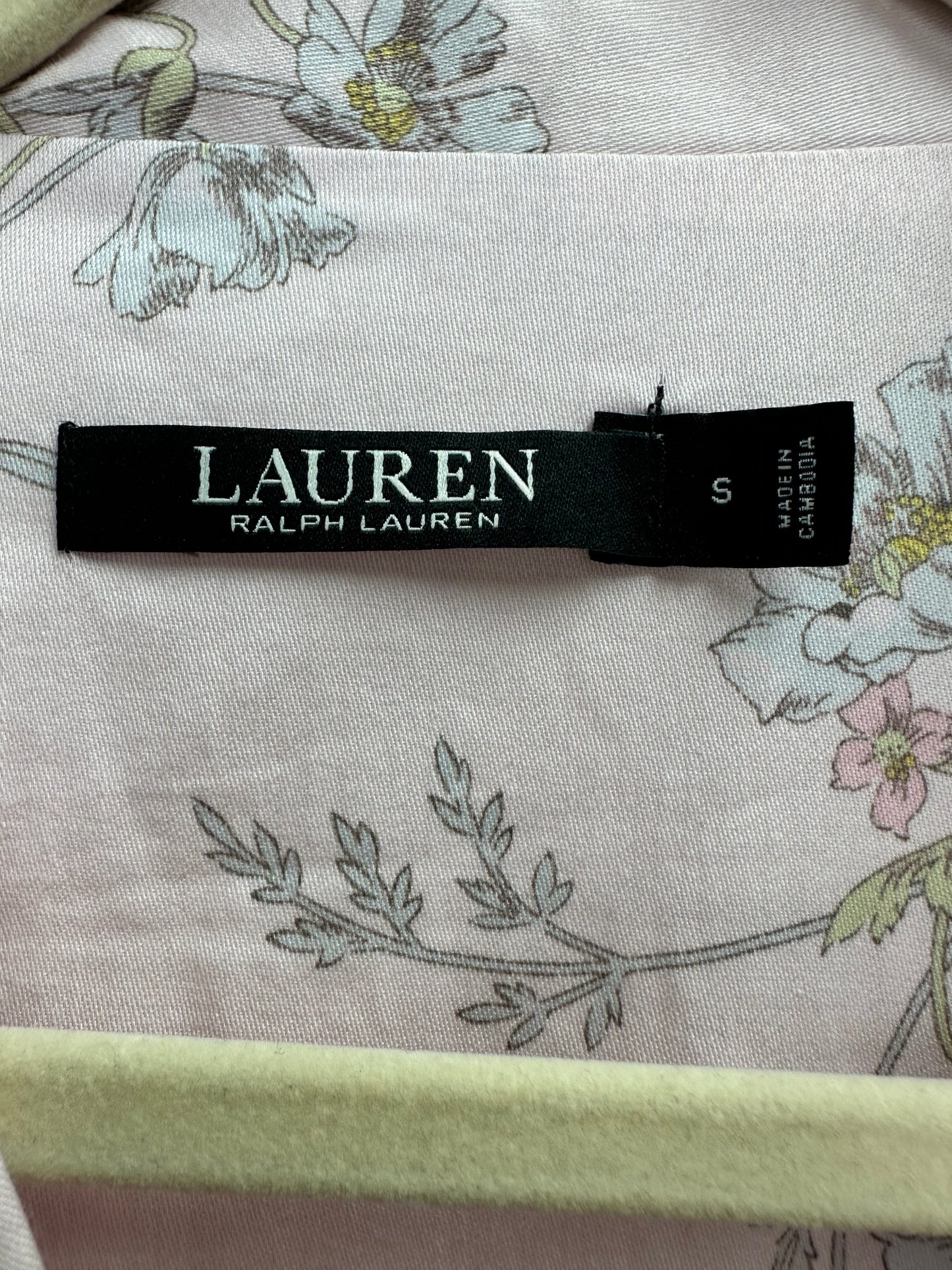 NWT - LAUREN RALPH LAUREN pink Floral Cotton Viscose Sateen Pajama Set - S