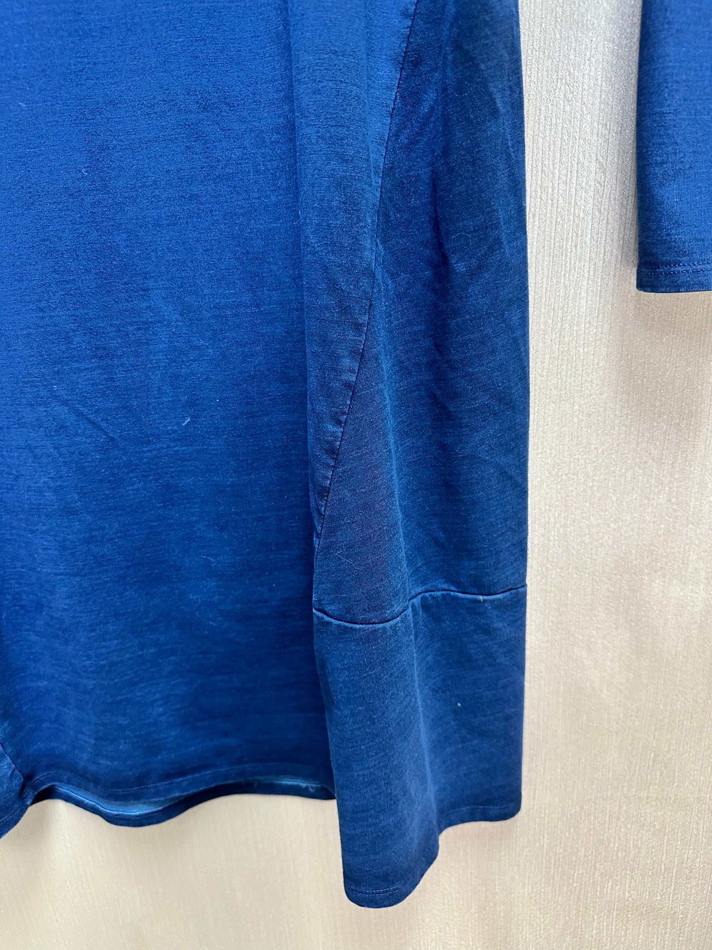 NWT - PURE J JILL blue Indigo Lyocell Blend Long Sleeve V-Neck Tunic Dress - L
