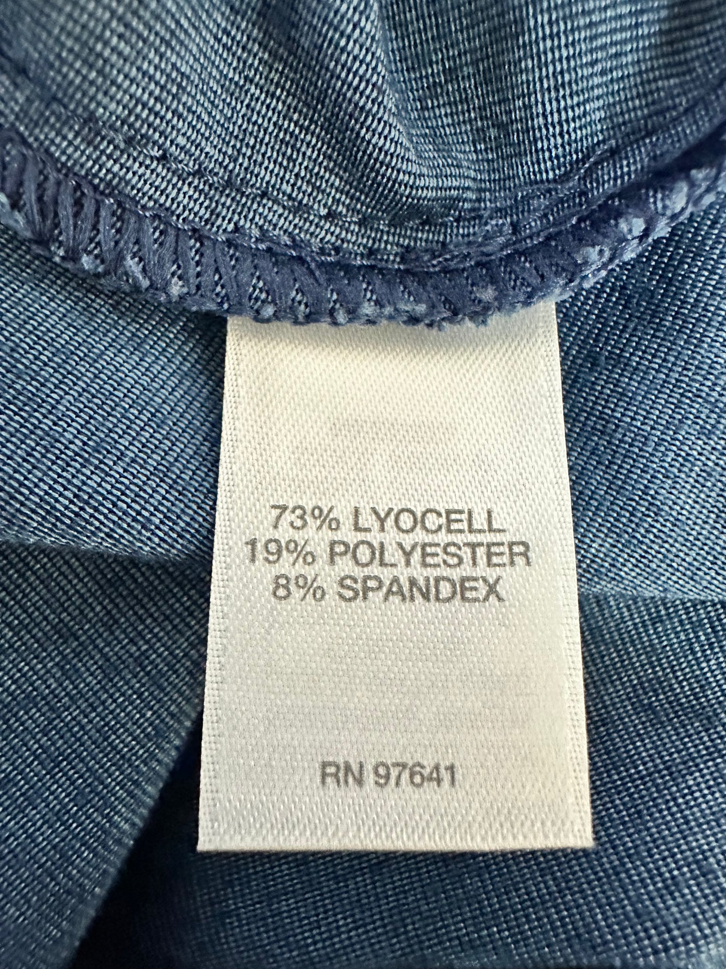 NWT - PURE J JILL blue Indigo Lyocell Blend Long Sleeve V-Neck Tunic Dress - L