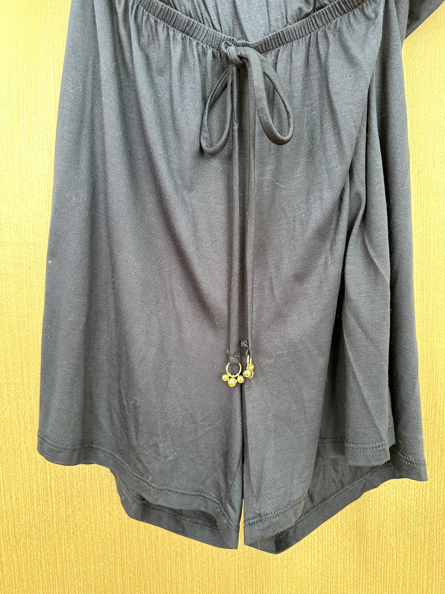 NWT - TRINA TURK navy blue Viscose Faux Wrap Dolman Sleeve Tori Romper - S