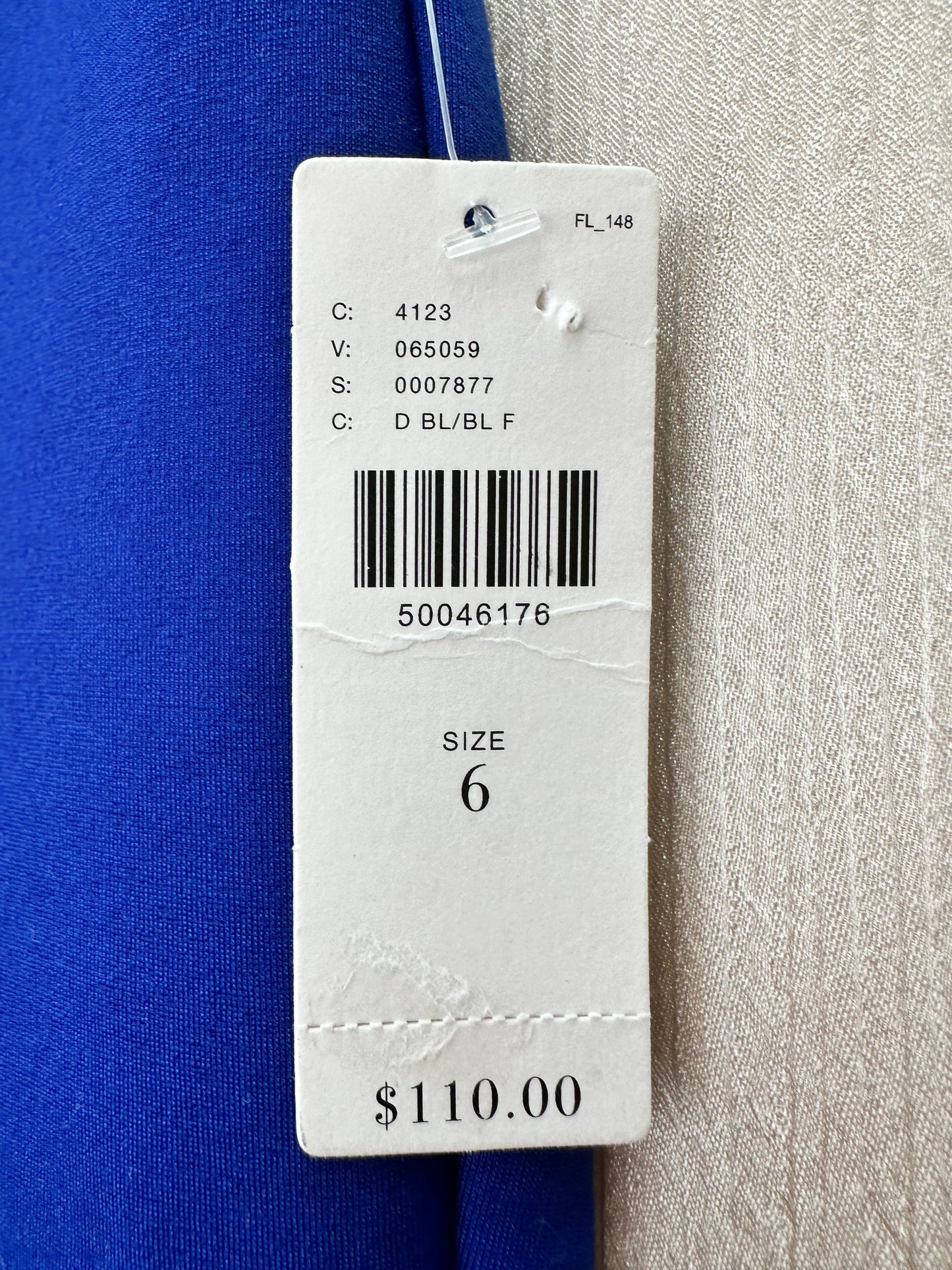 NWT - ANTRHOPOLOGIE blue Seam Front Zip Ankle Essential Slim Pants - US 6