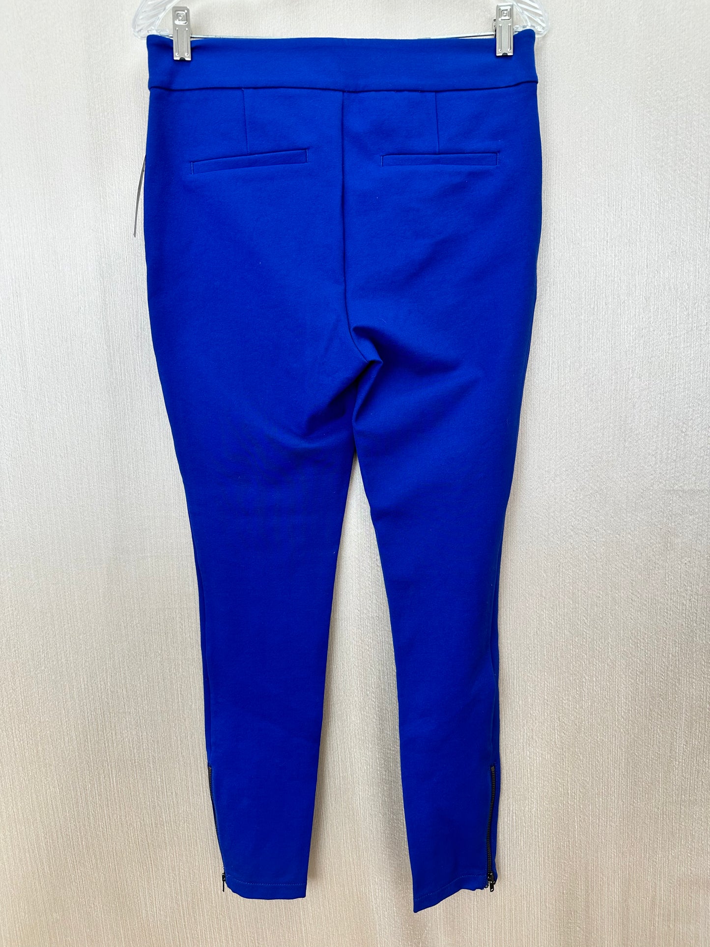 NWT - ANTRHOPOLOGIE blue Seam Front Zip Ankle Essential Slim Pants - US 6