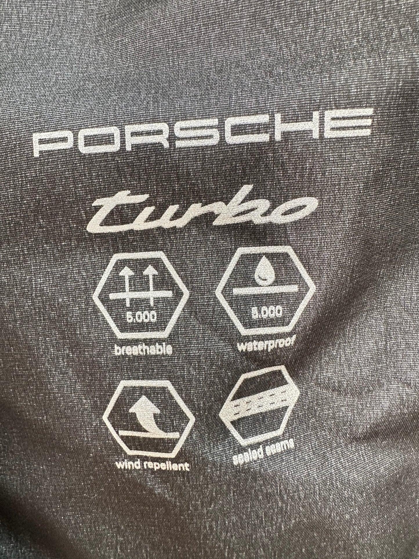 PORSCHE navy blue Ombre Turbo Collection Unisex Rain Jacket - US XXL