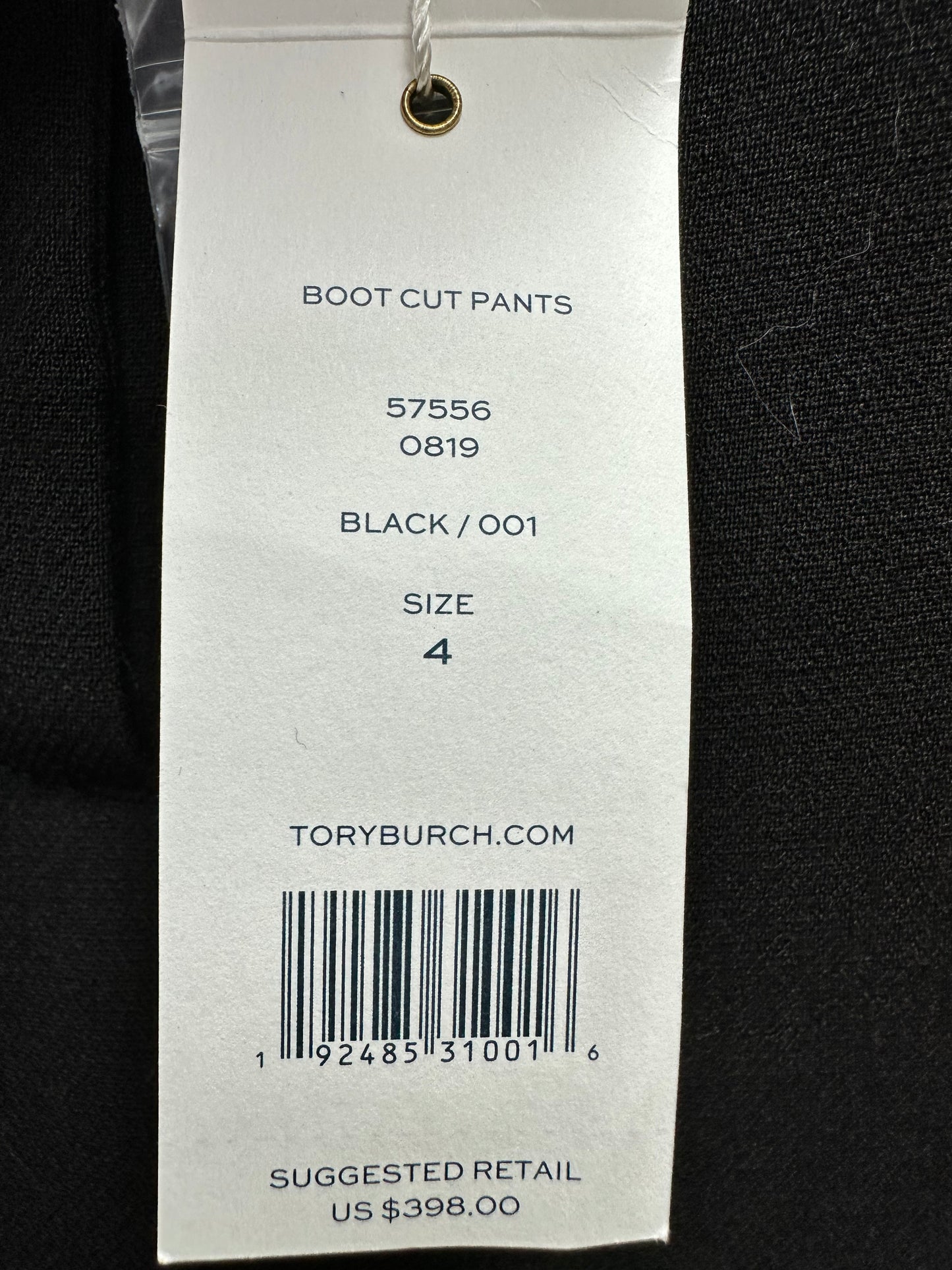 NWT - TORY BURCH black Viscose Wool Blend Mid Rise Boot Cut Pants - 4