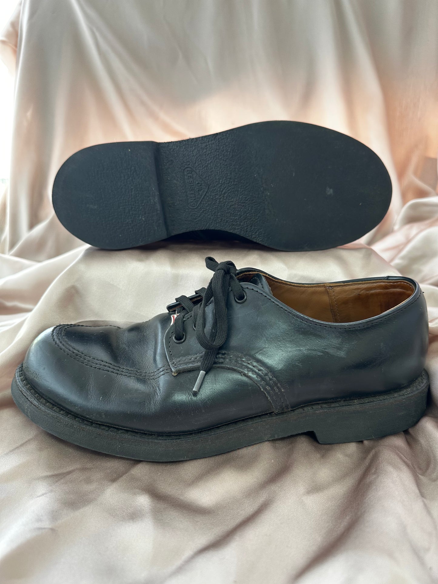 RED WING Black Leather 9201 Garage Man Shoes - US 9 D