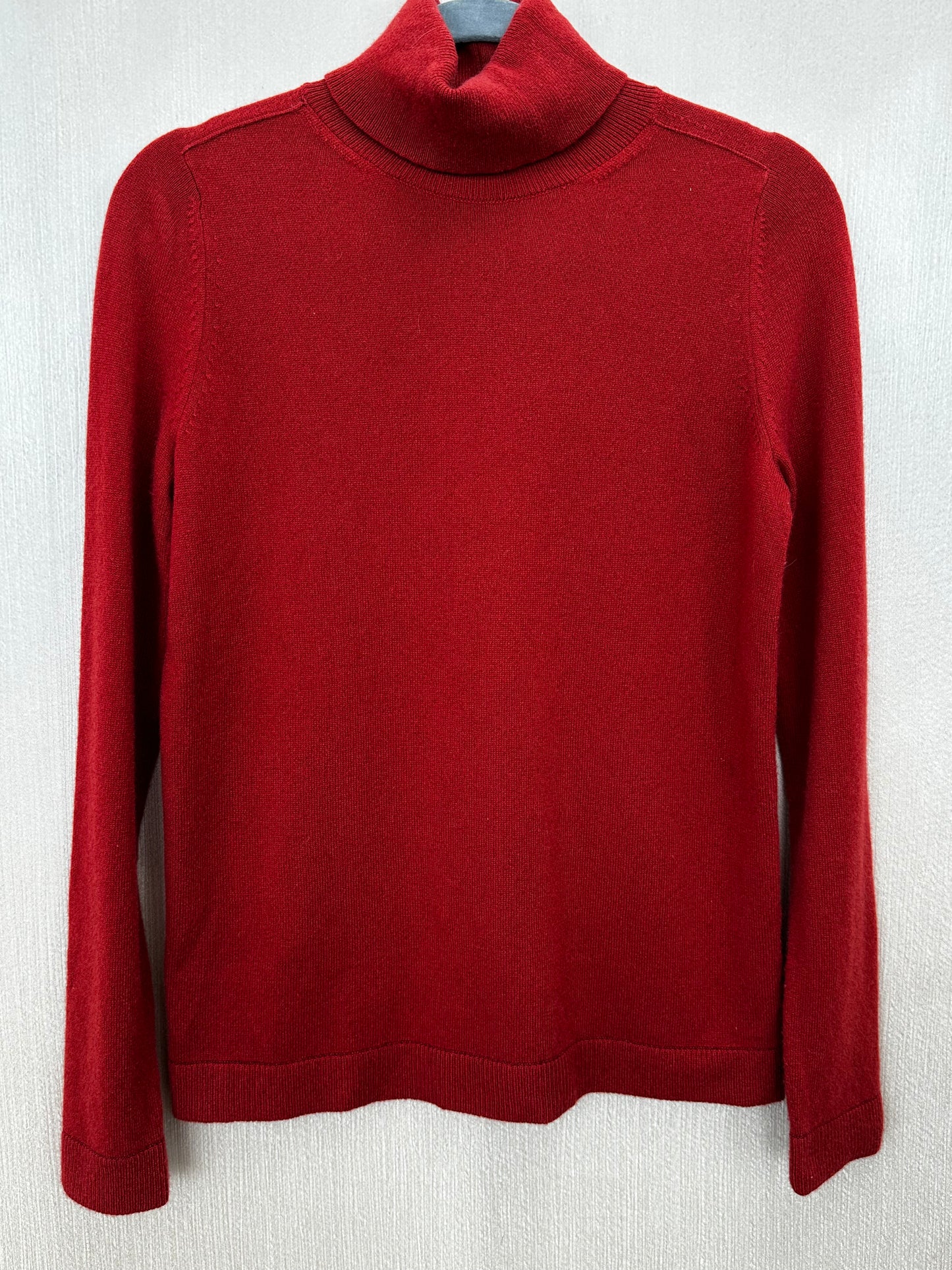 LAFAYETTE 148 brick red 100% Cashmere Turtleneck Sweater - S