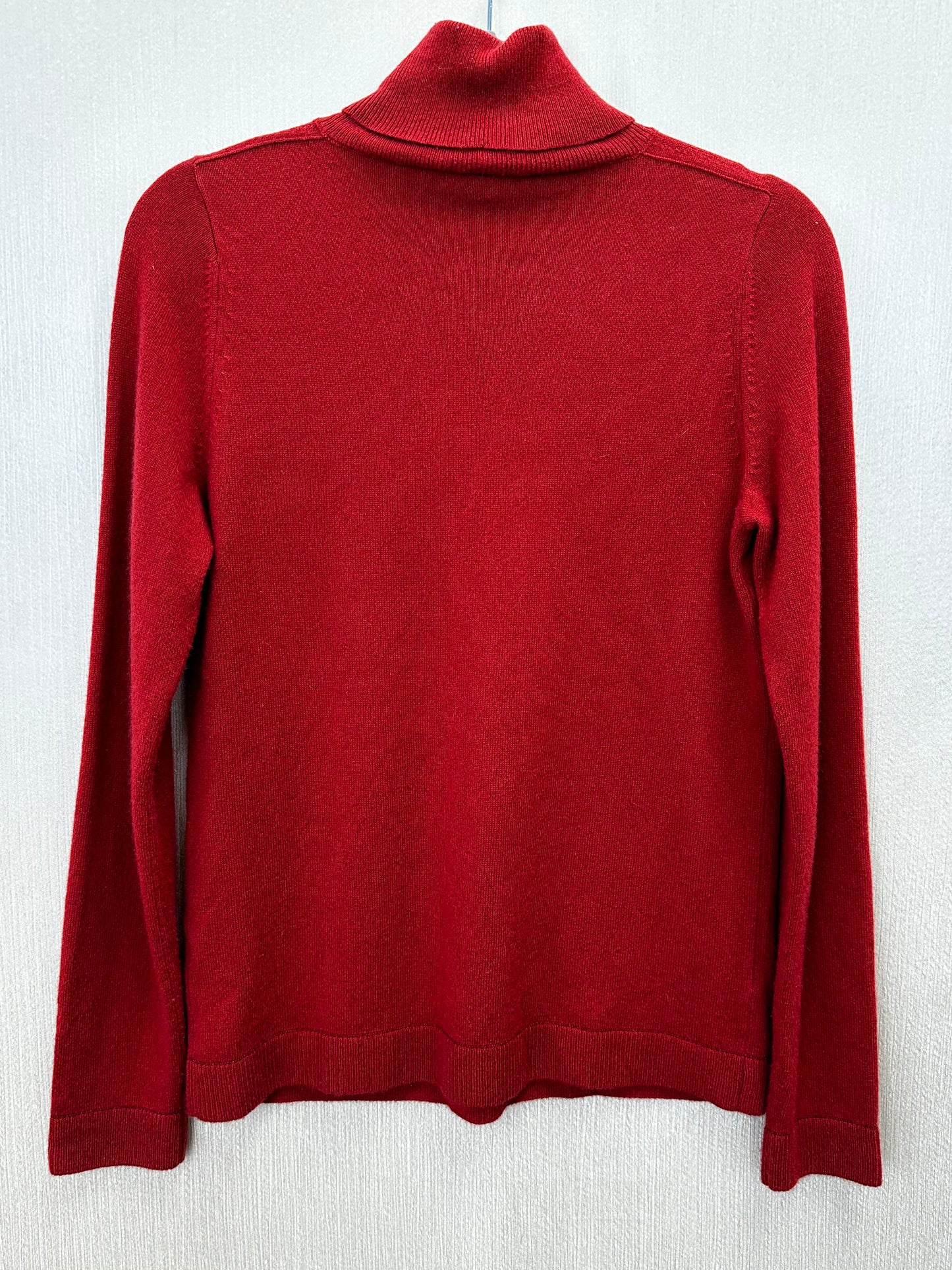 LAFAYETTE 148 brick red 100% Cashmere Turtleneck Sweater - S