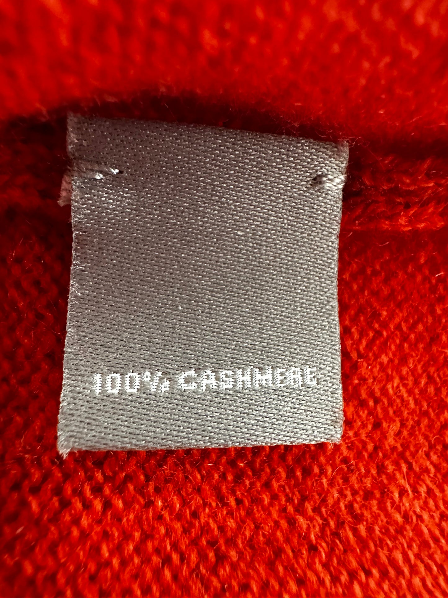 NEIMAN MARCUS red orange Cashmere Turtleneck Long Sleeve Sweater - S