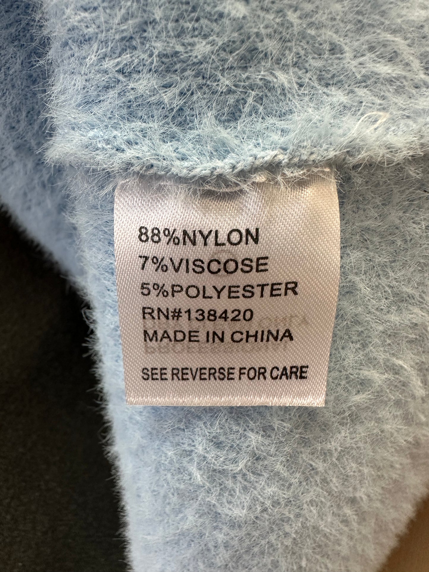 NWT - ETCETERA light blue Blizzard Brushed Yarn Sweater Coat - S
