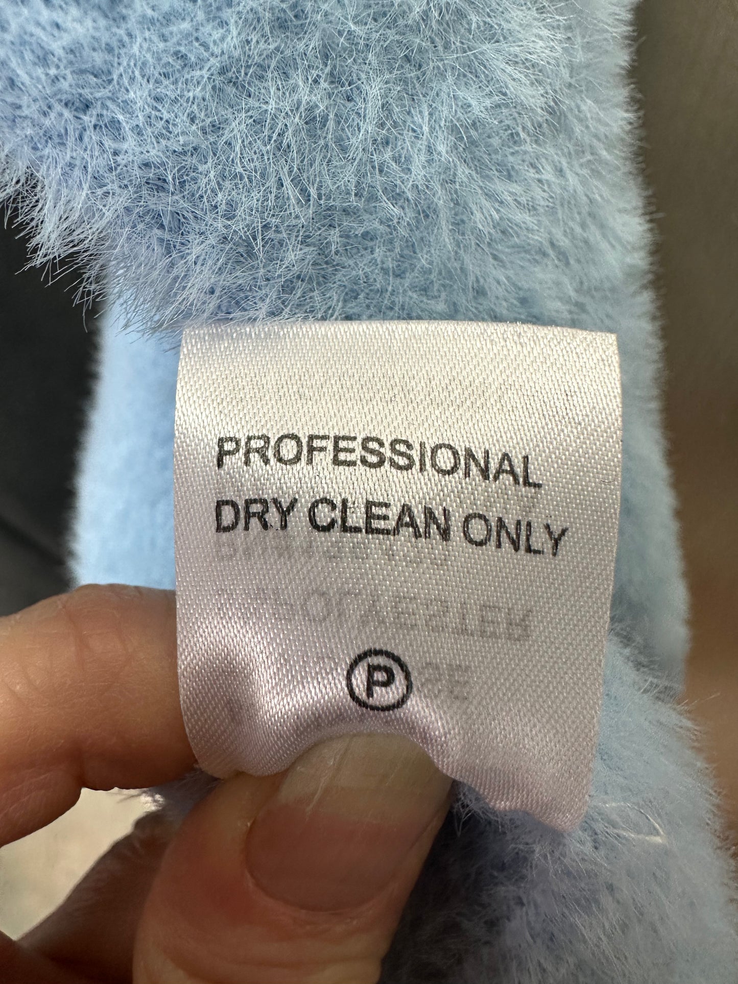 NWT - ETCETERA light blue Blizzard Brushed Yarn Sweater Coat - S