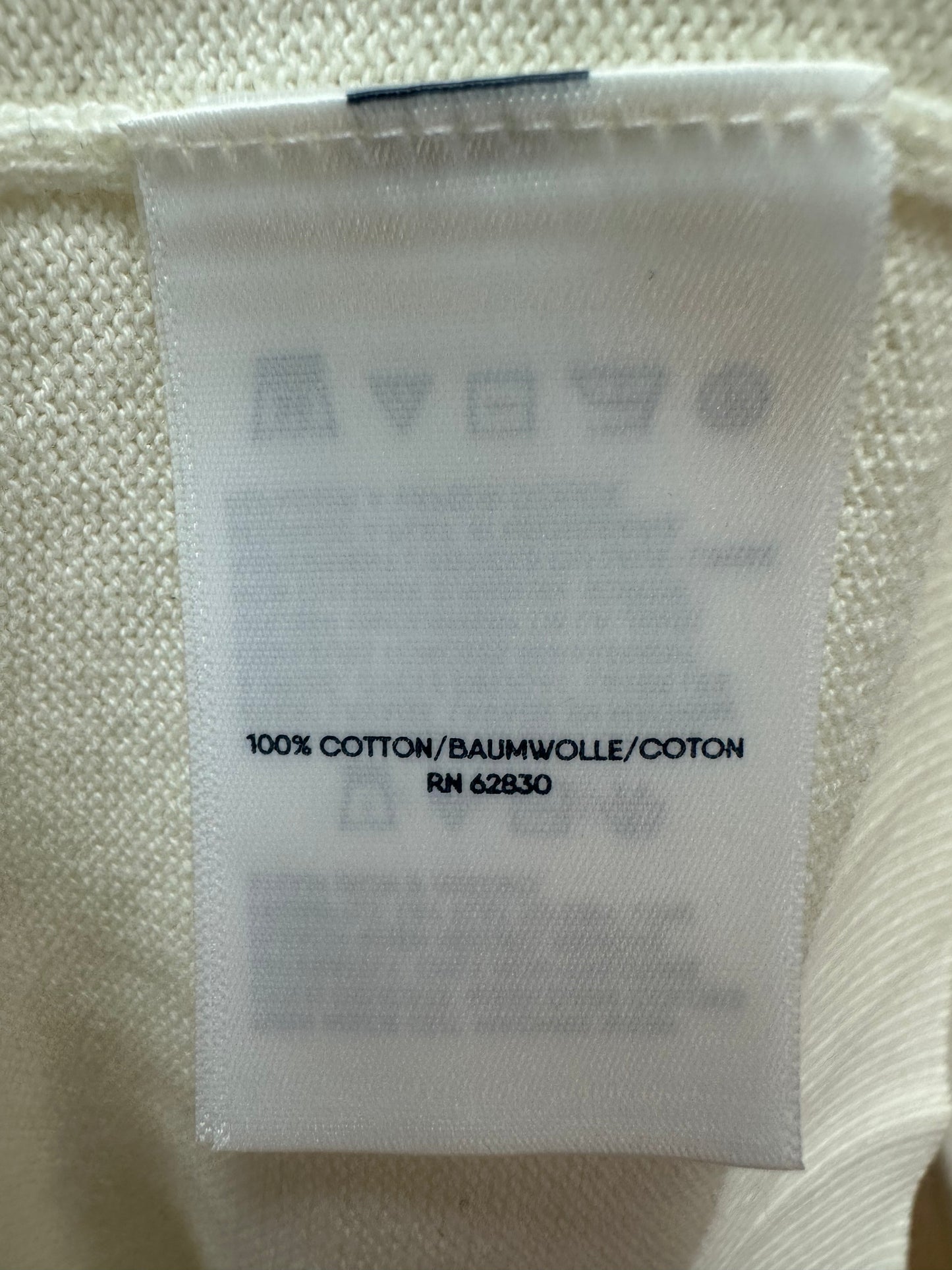 NIP - LANDS END ivory cream 100% Cotton Long Sleeve Open Cardigan - S | 6-8