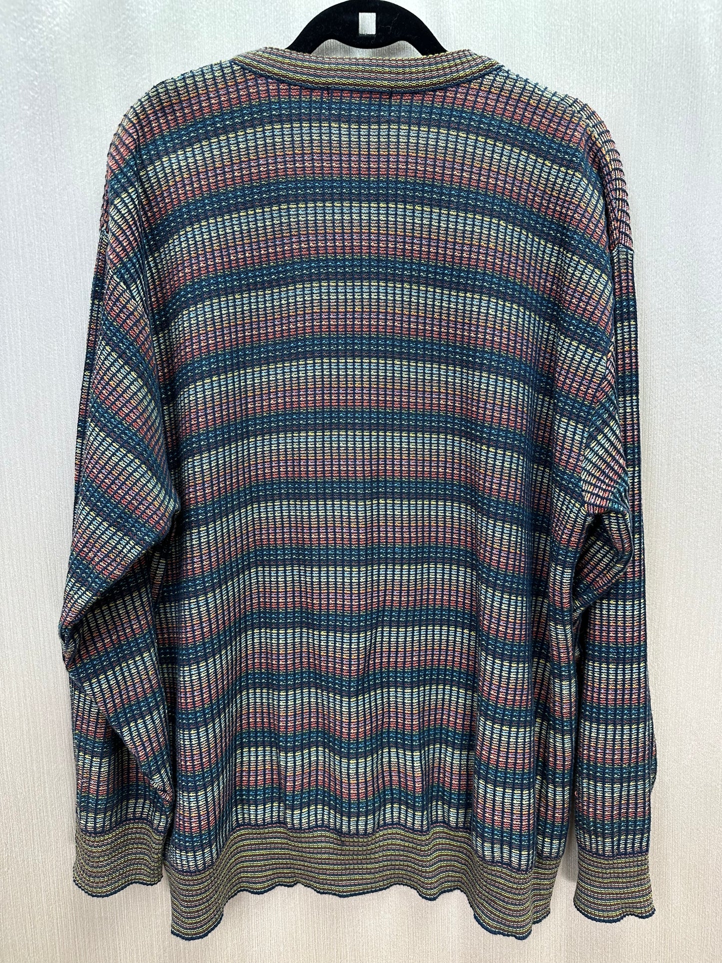 Vintage TOSANI rainbow Stripe Long Sleeve Sweater - XL