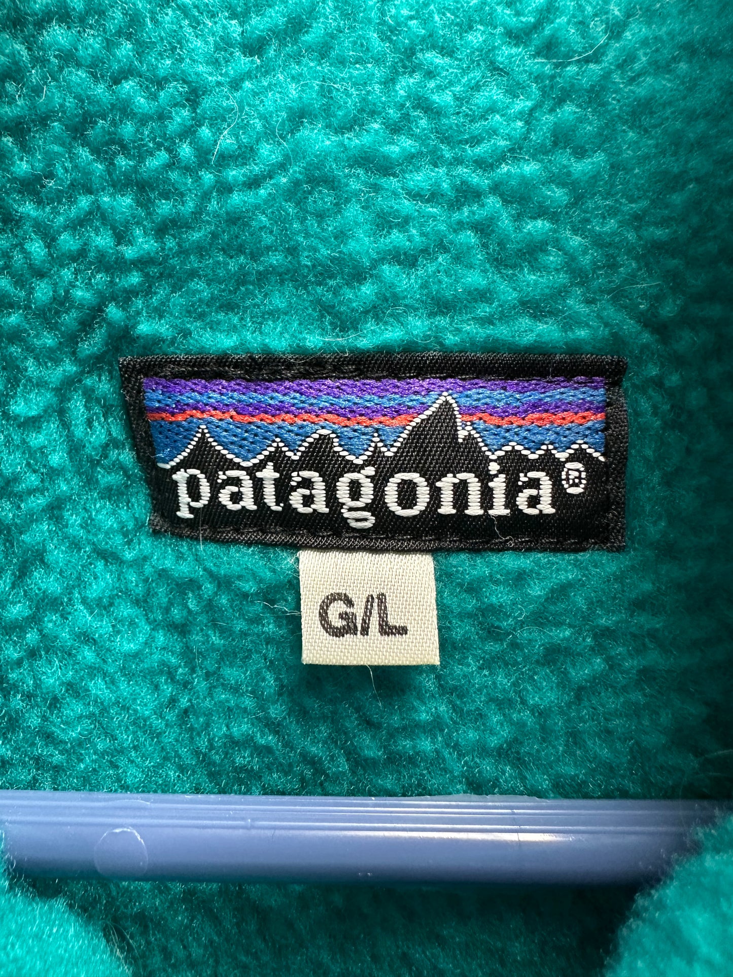 Vintage PATAGONIA blue teal Canada Made Synchilla Fleece Lined Vest - Men's L