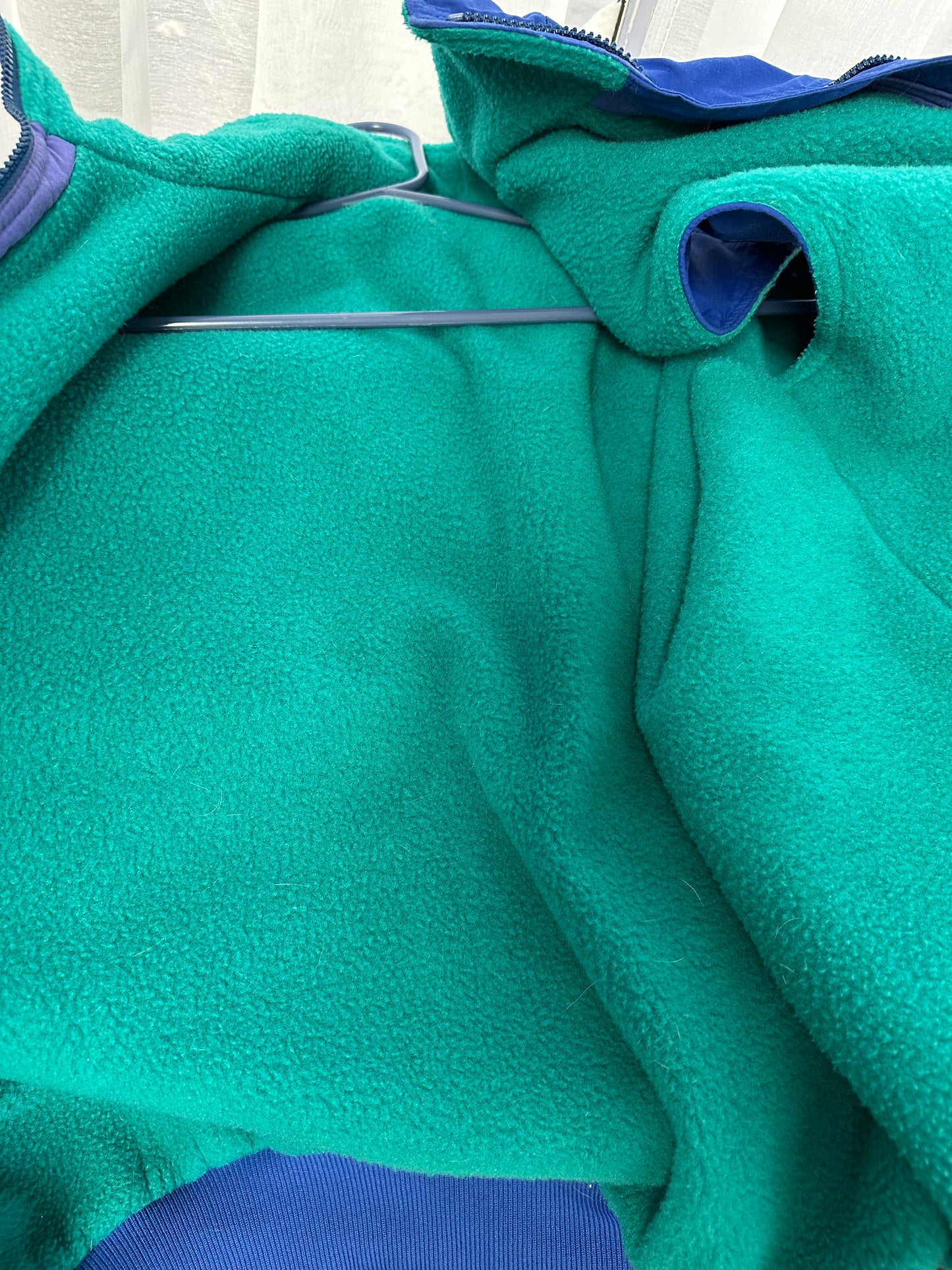 Vintage PATAGONIA blue teal Canada Made Synchilla Fleece Lined Vest - Men's L